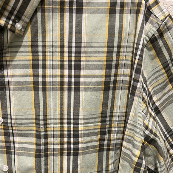 George Classic Fit Men’s 3XL Plaid Button-Down Shirt | Short Sleeve Casual Top - Picture 3 of 4
